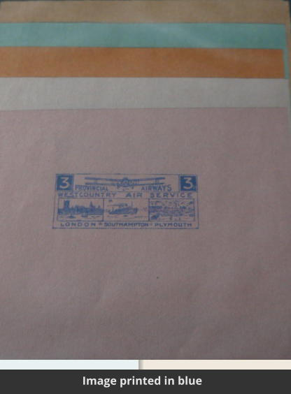 Image printed in blue