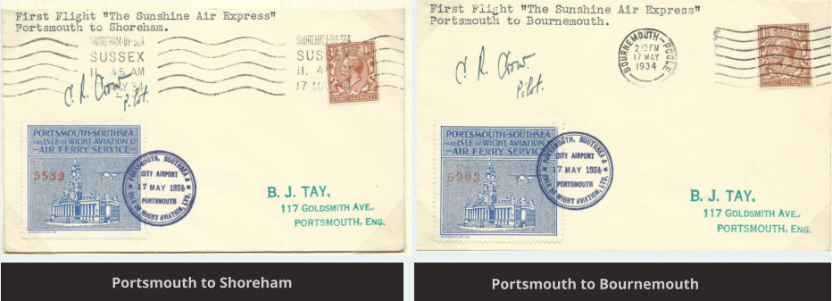 Portsmouth to Shoreham Portsmouth to Bournemouth Portsmouth to Shoreham