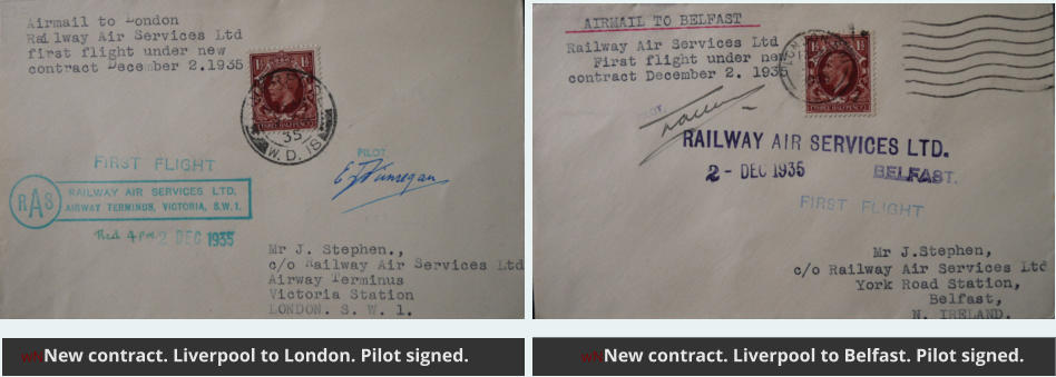 wNNew contract. Liverpool to London. Pilot signed. wNNew contract. Liverpool to Belfast. Pilot signed.