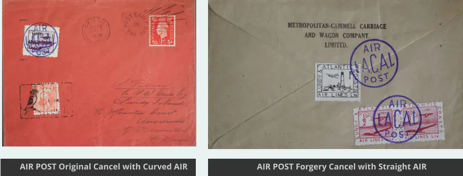 AIR POST Original Cancel with Curved AIR AIR POST Forgery Cancel with Straight AIR