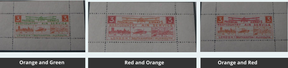 Red and Orange Orange and Green Orange and Red