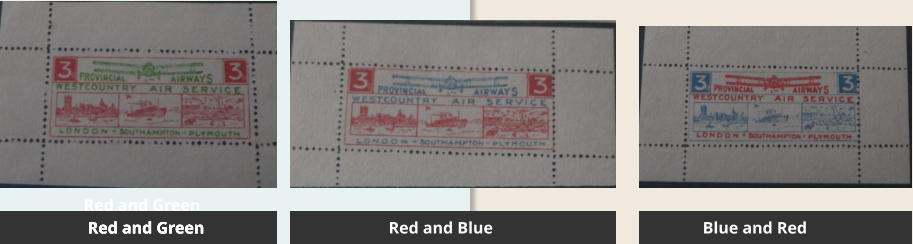 Red and Green  Red and Blue  Blue and Red  Red and Blue  Blue and Red  Red and Green  Red and Green  Red and Green