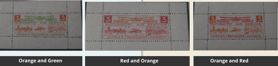 Red and Orange Orange and Green Orange and Red