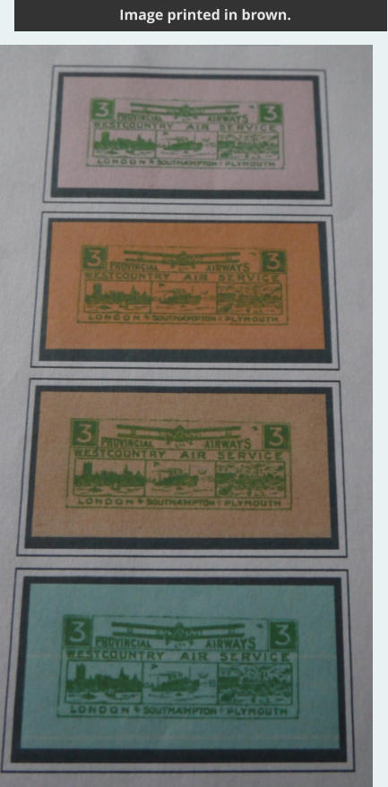 Image printed in brown.